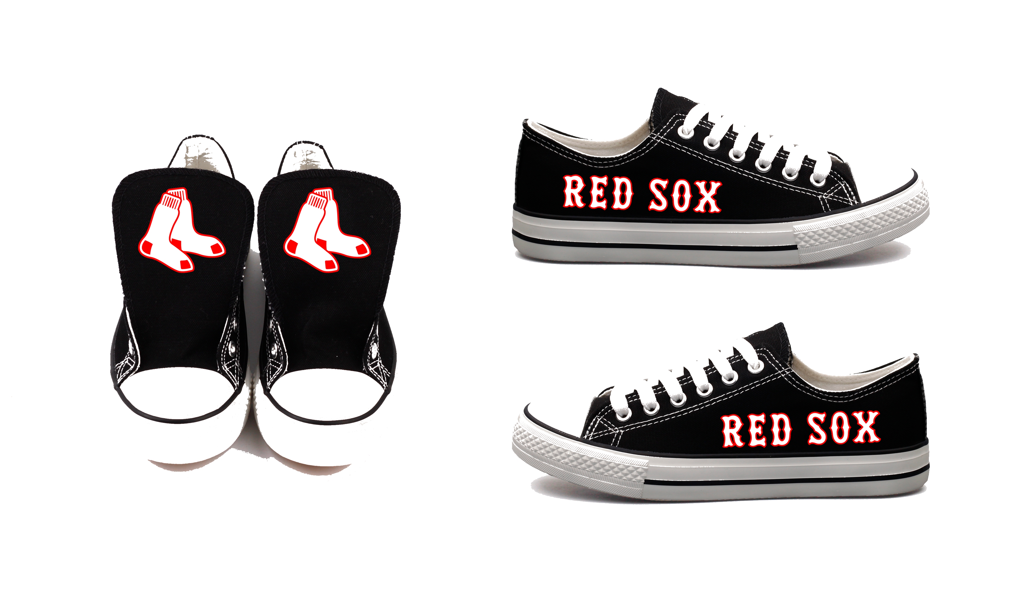Women's Boston Red Sox Repeat Print Low Top Sneakers 004